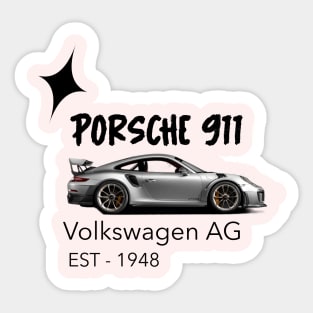 Porsche 911 with Est logo Sticker